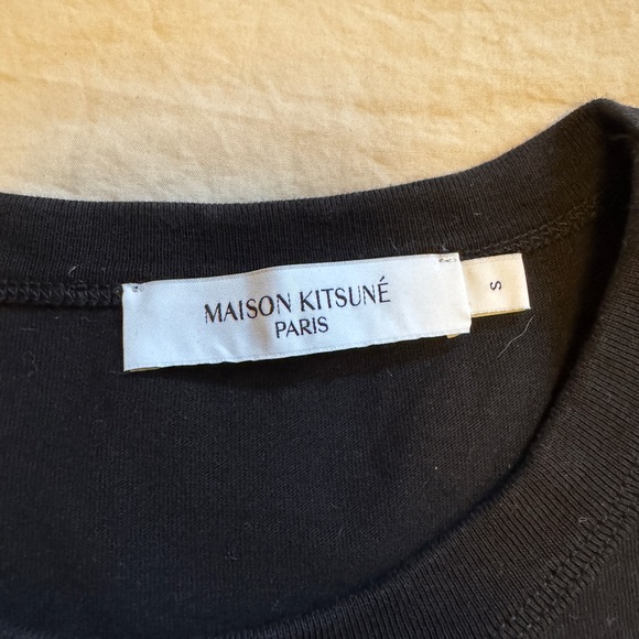 Maison Kitsuné x Anthony Burrill Logo T-Shirt in Black - Picture 3 of 4